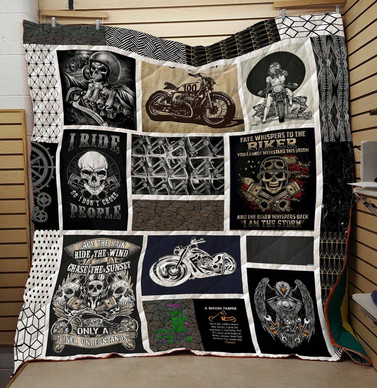 MOTORCYCLE BIKER 3D Personalized Customized Quilt Blanket 3211 and Home Decor