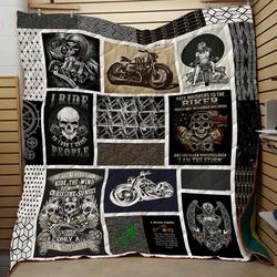 MOTORCYCLE BIKER 3D Personalized Customized Quilt Blanket 3211 and Home Decor