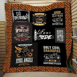 Motorcycle Go Off Road Quilt Blanket Great Customized Gifts For Birthday Christmas Thanksgiving Perfect Gifts For Motorcycle Lover and Home Decor