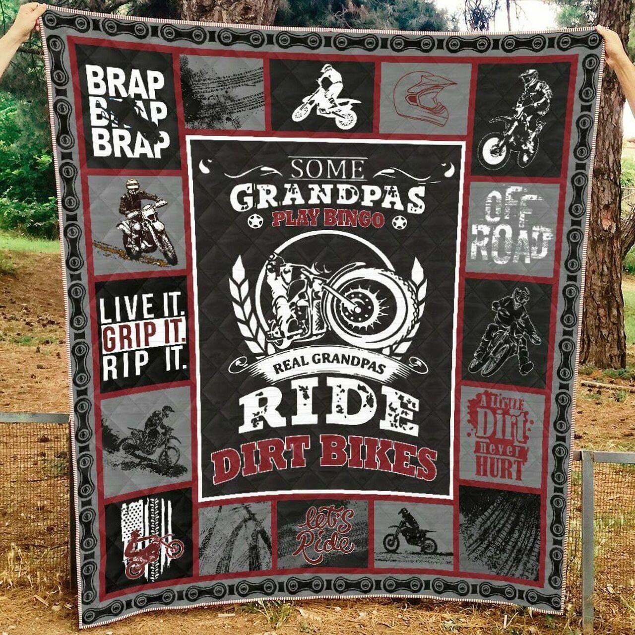 Motorcycle Qh100703B Tbg Quilt Blanket and Home Decor