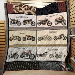 Motorcycles Collection On Rectangular Quilt Blanket Great Customized Blanket Gifts For Birthday Christmas Thanksgiving and Home Decor