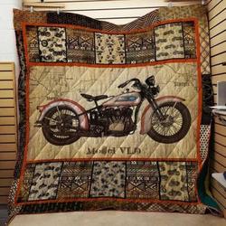 Motorcycles Pattern Quilt Blanket Great Customized Gifts For Birthday Christmas Thanksgiving Perfect Gifts For Motorcycle Lover and Home Decor