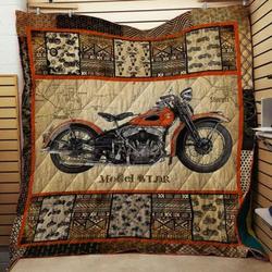 Motorcycles Washable Handmade Quilt 2611-03 and Home Decor