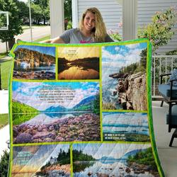 Mount Desert Island Quilt Blanket and Home Decor