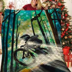 Mountain Biker Jfj Quilt Ldw and Home Decor