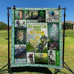 Mountain Biking And Into The Forest I Go To Lose My Mind And Find My Soul Quilt Blanket Great Customized Blanket Gifts For Birthday Christmas Thanksgiving and Home Decor