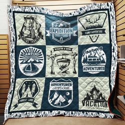 Mountain Camping Quilt Blanket  Quilt and Home Decor