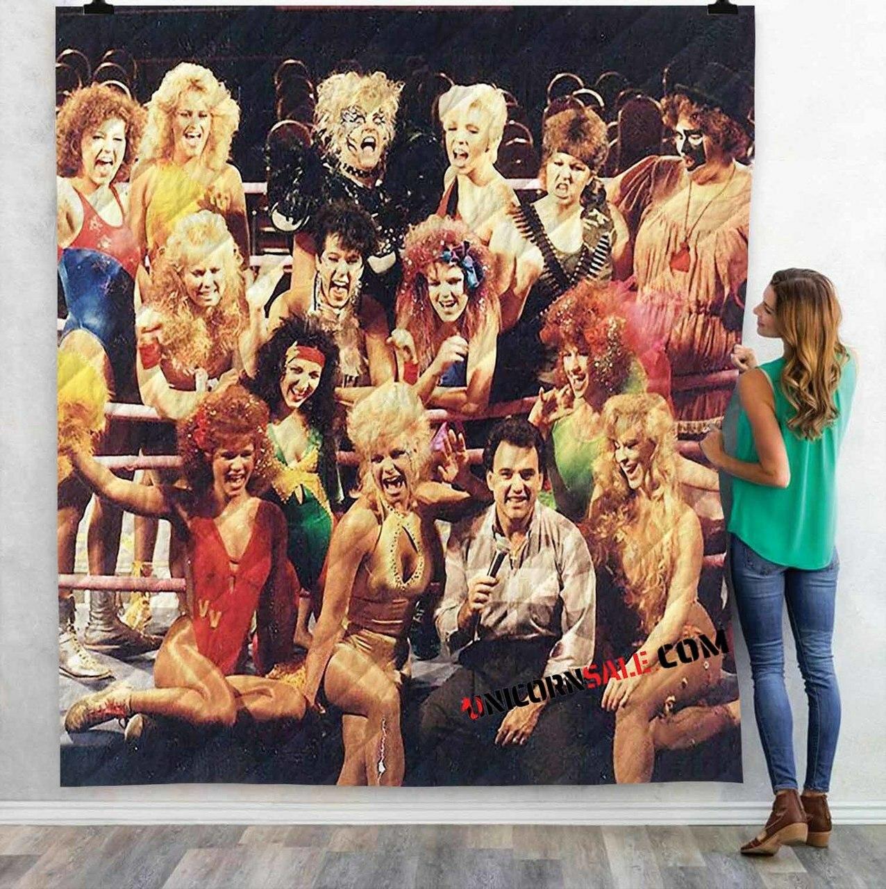 Movie Glow The Story Of The Gorgeous Ladies Of Wrestling V 3D Customized Personalized Quilt Blanket and Home Decor