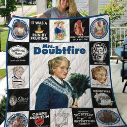 Mrs Doubtfire Quilt Blanket  Limited Quilt Blanket and Home Decor