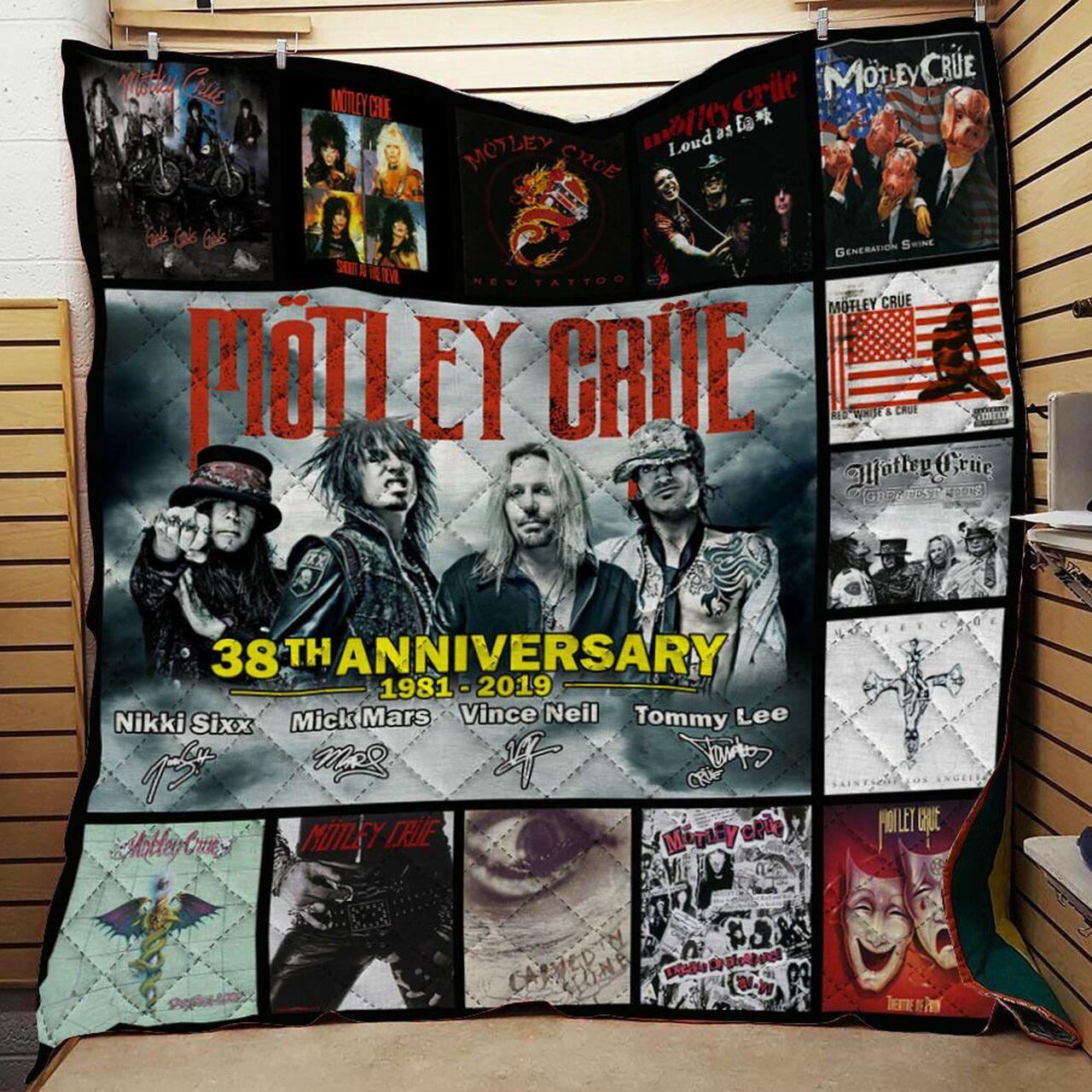 Mtley Cre 38Th Anniversary Quilt Blanket Bs1137 and Home Decor