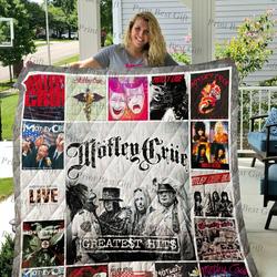 Mtley Cre Albums Cover Poster Quilt Blanket and Home Decor