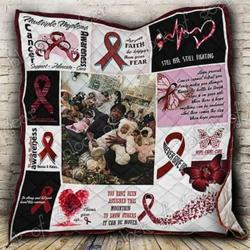 Multiple Myeloma Cancer Awareness Hur Quilt Cysipw and Home Decor