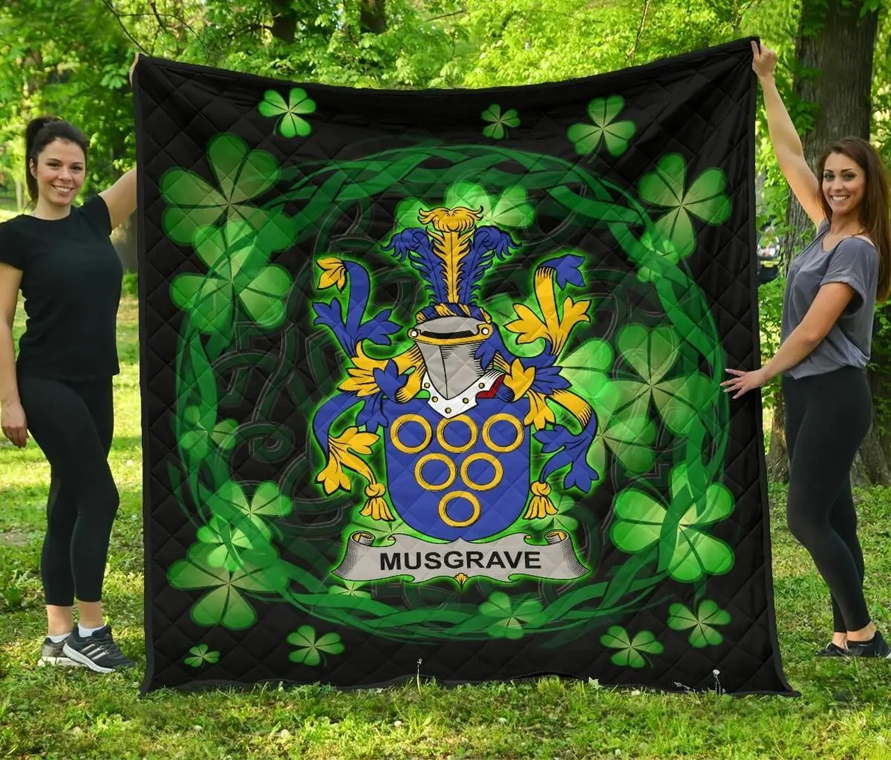 Musgrave Ireland Irish Celtic Shamrock Knot Circle JFJ10204 3D Customized Quilt 2707 and Home Decor
