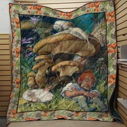 Mushroom And Dwarf SH7 3D Customized Quilt and Home Decor