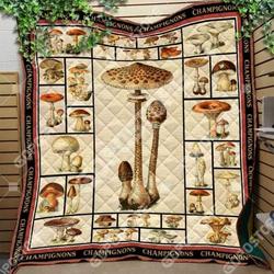 Mushroom Beautiful Mushroom Cl16110261Mdq Quilt Blanket and Home Decor