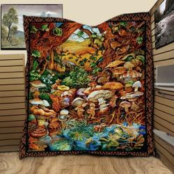 Mushroom Earthy JB6 3D Customized Quilt and Home Decor
