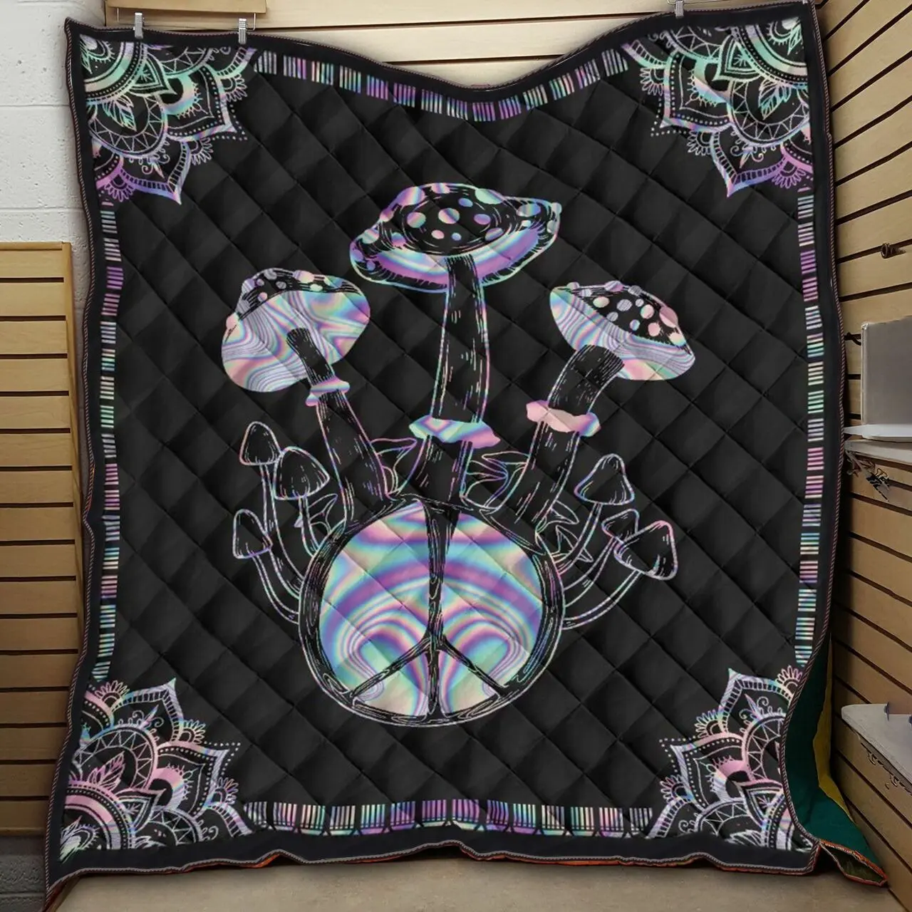 Mushroom Hologramn CC7 NTTH011298 3D Customized Quilt and Home Decor
