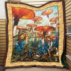 Mushroom Landscape Q3 NNQ131098 3D Customized Quilt and Home Decor