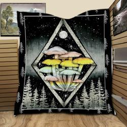 Mushroom Midnight GF10 3D Customized Quilt and Home Decor