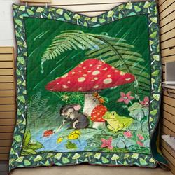Mushroom Mouse And Frog GG2 NNQ131098 3D Customized Quilt and Home Decor