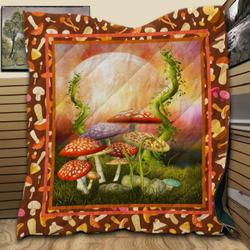 Mushroom Planet GF11 3D Customized Quilt and Home Decor