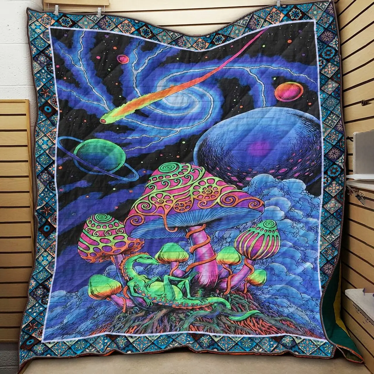 Mushroom Planet SH6 3D Customized Quilt and Home Decor