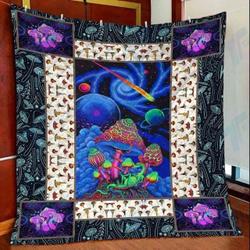 Mushroom See Universe Premium Quilt Blanket Size Throw Twin Queen King Super King and Home Decor