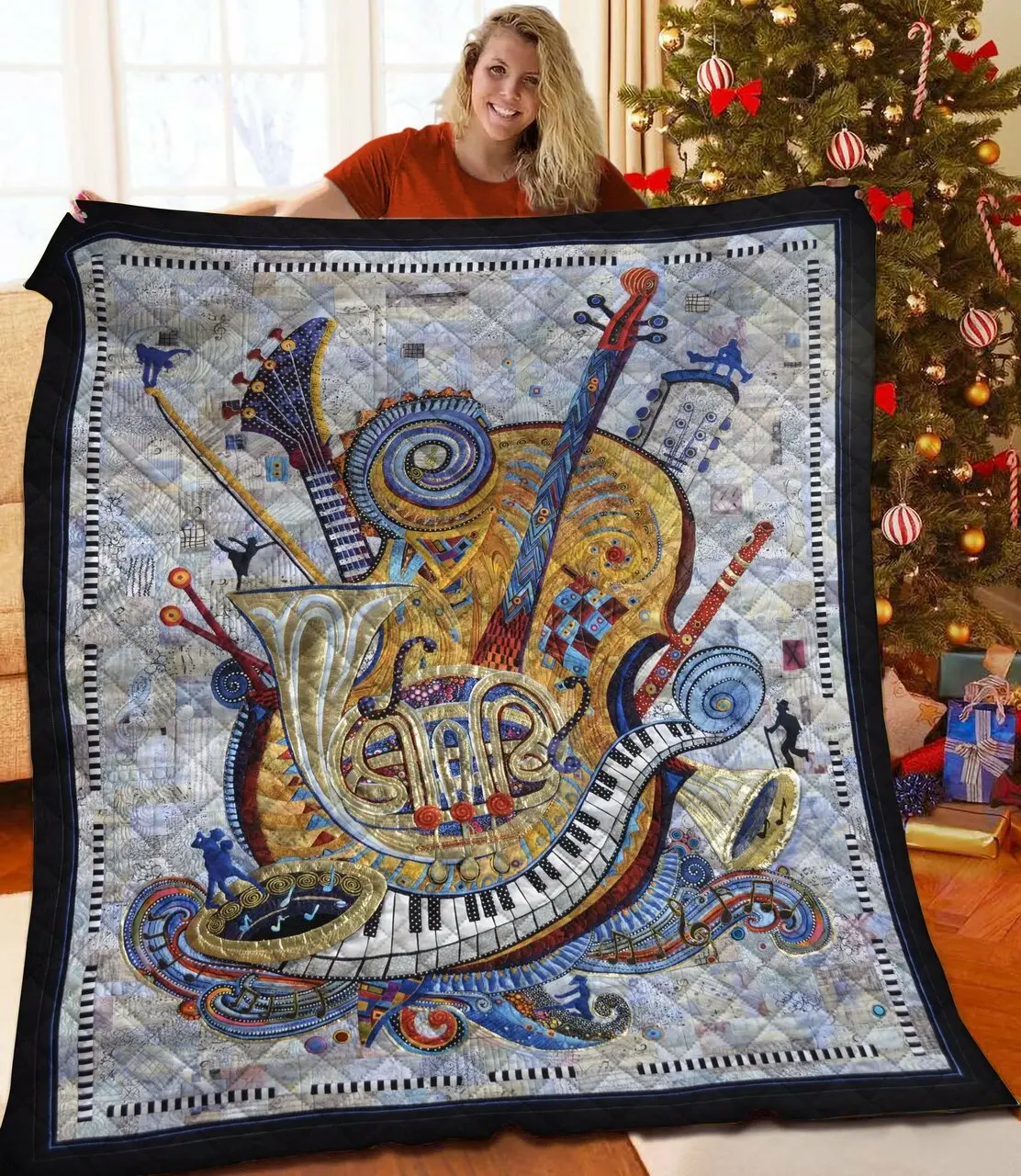 Music Jfj Quilt Koc and Home Decor