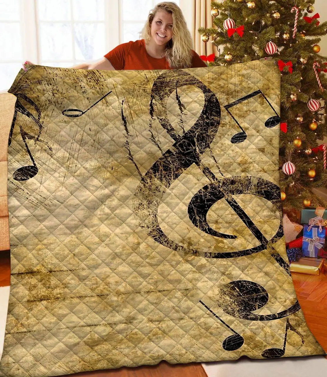 Music JFJ10214 3D Customized Quilt 2707 and Home Decor