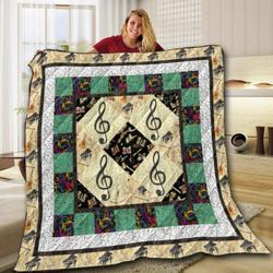 Music Pattern SH39 NTTH011298 3D Customized Quilt and Home Decor