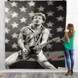 Musical Artists 80S Bruce Springsteen 1D 3D Customized Personalized Quilt Blanket and Home Decor