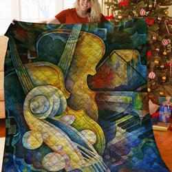 Musical Instrument JFJ10245 3D Customized Quilt 2707 and Home Decor