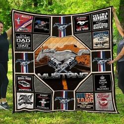 Mustang 1 Quilt Blanket and Home Decor