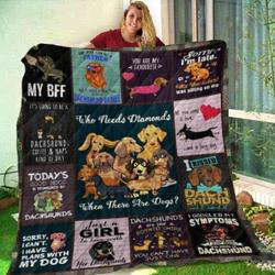 My Bff Dachshund NTTH011298 3D Customized Quilt and Home Decor
