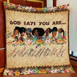 My Black Is Beautiful Quilt Blanket and Home Decor