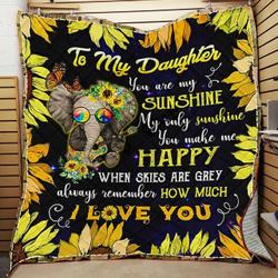 My Daughter My Sunshine JFJ10264 3D Customized Quilt 2707 and Home Decor