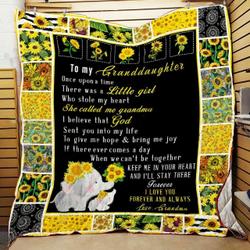 My Dear Granddaughter JFJ10266 3D Customized Quilt 2707 and Home Decor