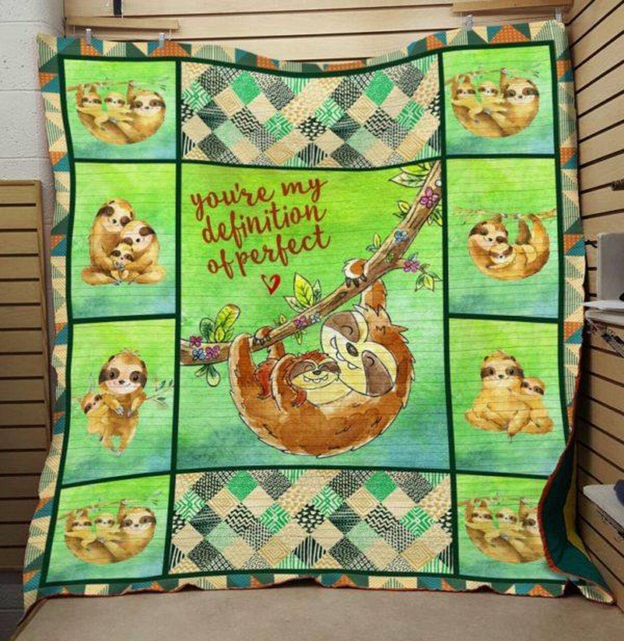 My Everything Sloth Quilt Blanket Quilt and Home Decor