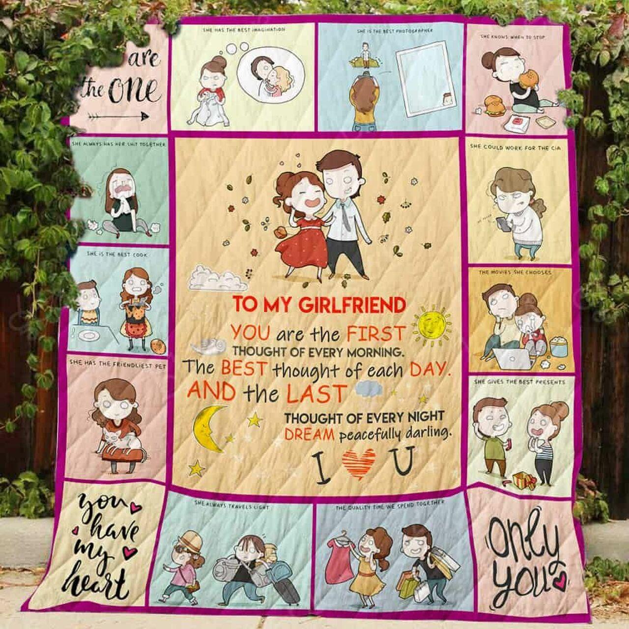 My Girlfriend Cl2100349Mdq Quilt Blanket and Home Decor