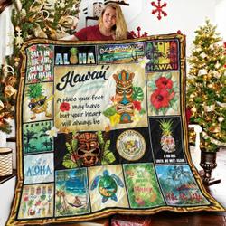 My Heart Is In Hawaii 3D Customized Quilt and Home Decor