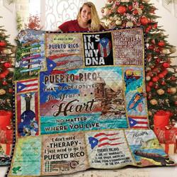 My Heart Is In Puerto Rico 3D Customized Quilt Love and Home Decor
