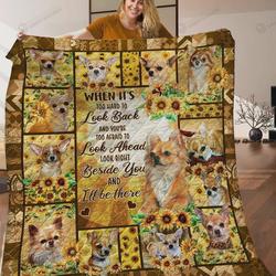 My Little Chihuahua Sunflower Quilt Blanket Great Customized Blanket Gifts For Birthday Christmas Thanksgiving Perfect Gifts For Chihuahua Lovers and Home Decor