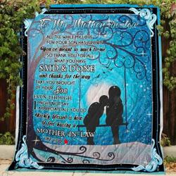 My Mother In Law Thank You Blanket Kc1807 Quilt and Home Decor