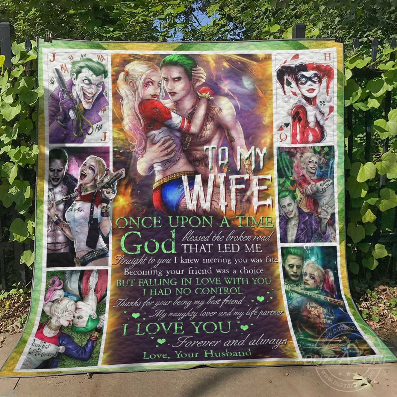 My Naughty Lover And My Life Partner Joker Bt Quilt and Home Decor