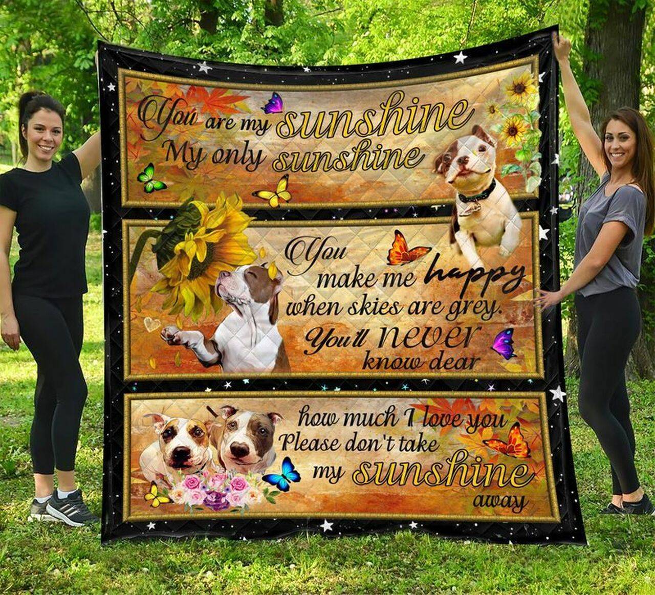 My Only Sunshine Bull Terrier Quilt Blanket Dhc1402835Td and Home Decor