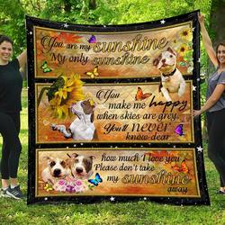 My Only Sunshine Bull Terrier Quilt Blanket Dhc1402835Td and Home Decor