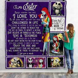 My Sister Will Always Be There To Support You Vv_ The Nightmare Before Christmas Quilt and Home Decor