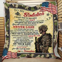 My Soldier Love Grandma JFJ10315 3D Customized Quilt 2707 and Home Decor
