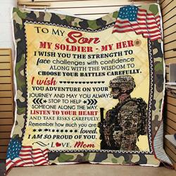 My Soldier My Hero Love Mom JFJ10317 3D Customized Quilt 2707 and Home Decor