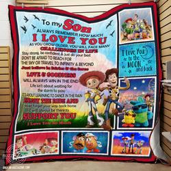 My Son I Will Always Be There To Support You Toy Story Quilt Bt and Home Decor